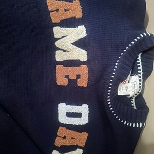 Jessica Simpson Navy Blue Crew Neck Game Day Sweater